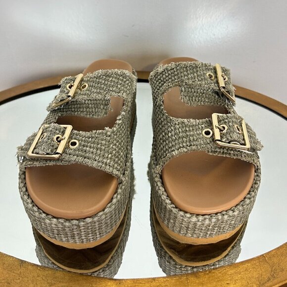 STEVE MADDEN Karrigan Womens Platform Sandals in Olive Size US 8 - Picture 6 of 10